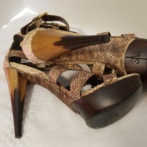 Stuart Weitzman Python Sandals